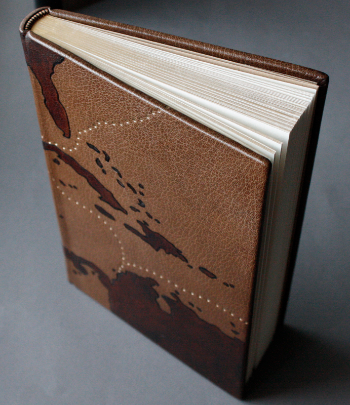 The Buccaneers of America, full leather binding with hand tooling and gilding